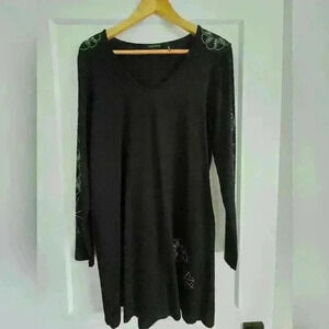 TRICOTTO black womens size medium dress